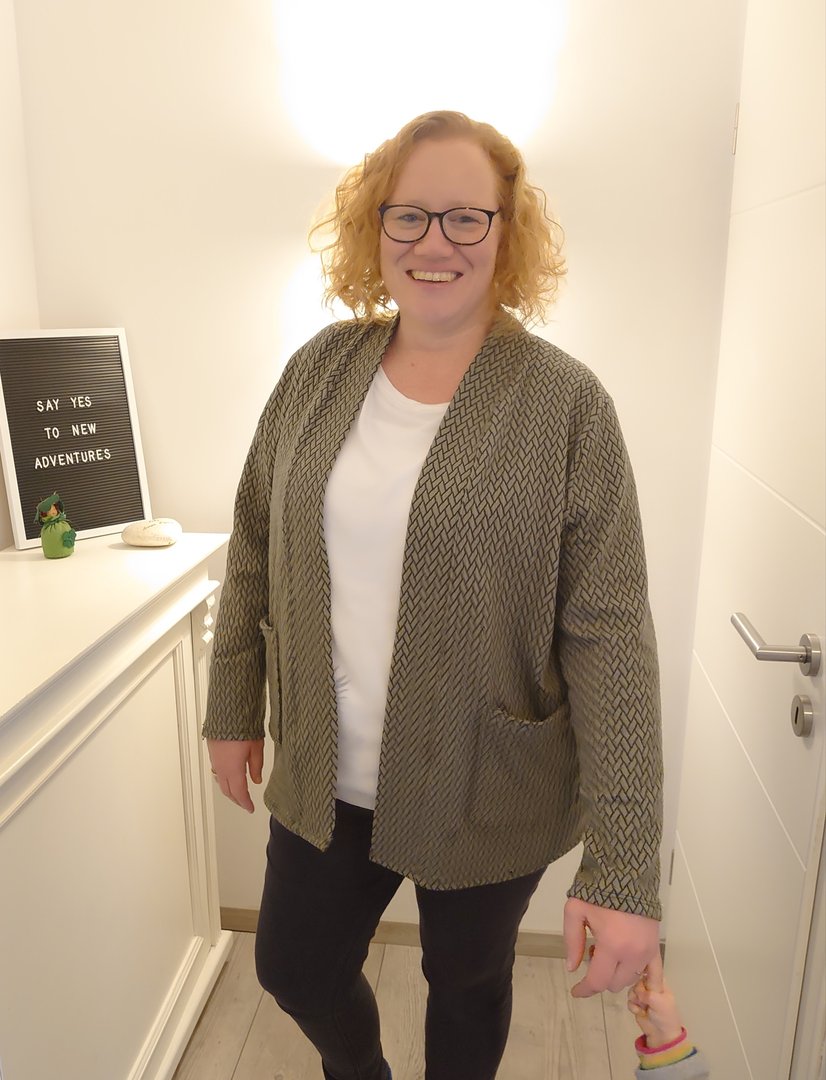 Ebook / Schnittmuster lillesol women No.78 Basic-Cardigan *mit Video Nähanleitung*