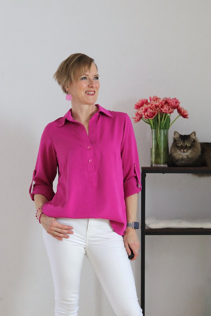 Ebook / Schnittmuster lillesol women No.79 Hemdbluse "Linnea" *mit Video Nähanleitung*