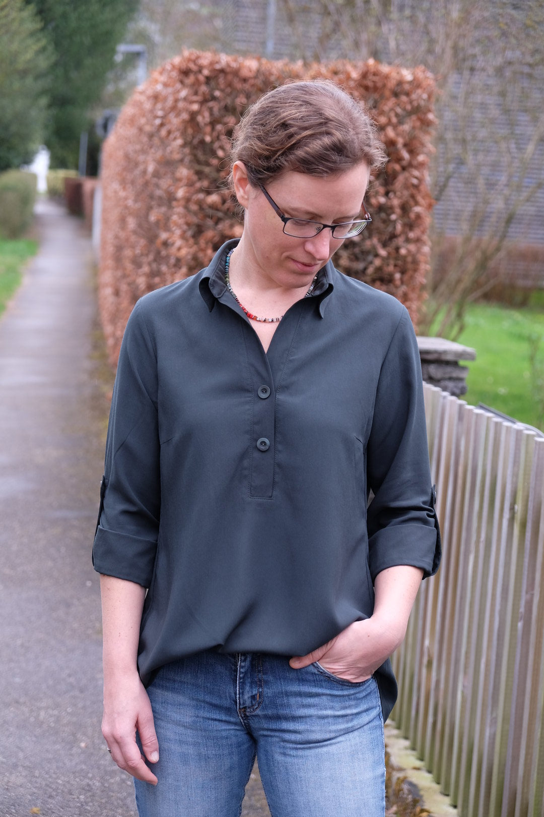 Designbeispiel: lillesol women No.79 Hemdbluse "Linnea"