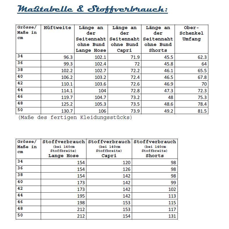 Ebook / Schnittmuster lillesol women No.7 Sommerhose * mit Video-Nähanleitung*