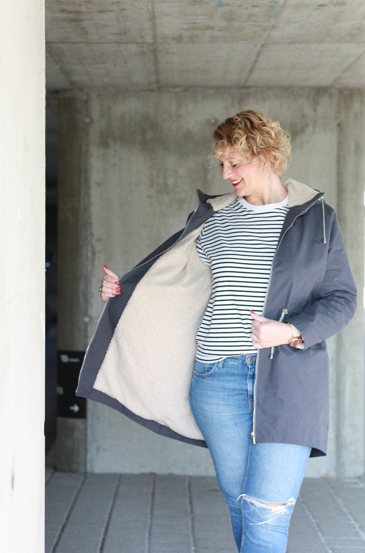 Designbeispiel: lillesol women No.91 Parka "Paquita" mit Video-Nähanleitung
