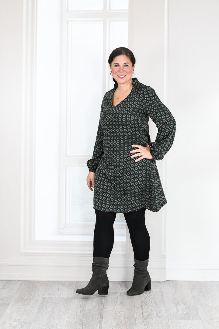 Viskose Twill Ornamente groß - bordeaux *Videovorstellung*