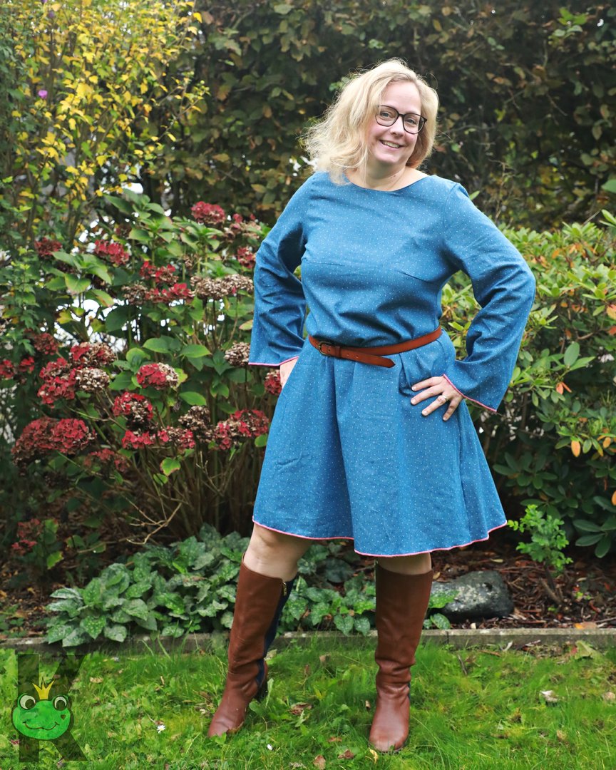 Designbeispiel: lillesol women No.92 A-Linien-Kleid "Alinia" mit Video-Nähanleitung