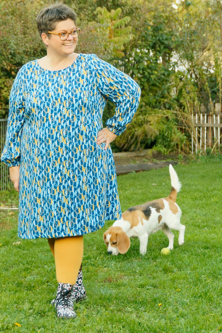Designbeispiel: lillesol women No.92 A-Linien-Kleid "Alinia" mit Video-Nähanleitung