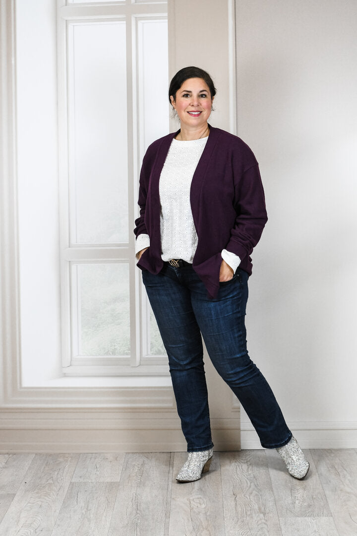 Ebook / Schnittmuster lillesol women No.93 Oversize Cardigan "Clea" mit Video-Nähanleitung*