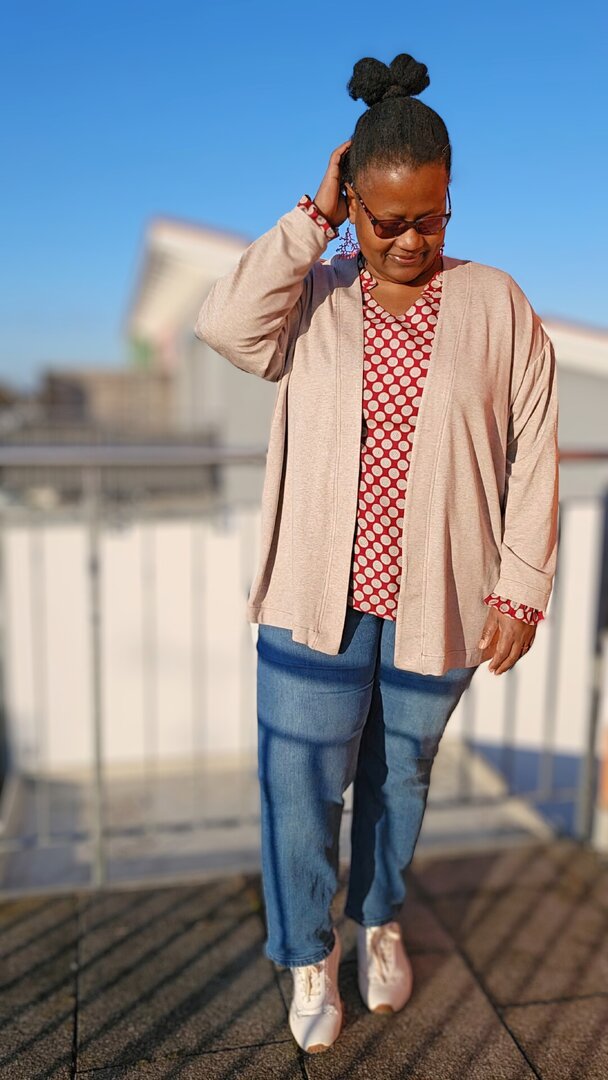 Ebook / Schnittmuster lillesol women No.93 Oversize Cardigan "Clea" mit Video-Nähanleitung*