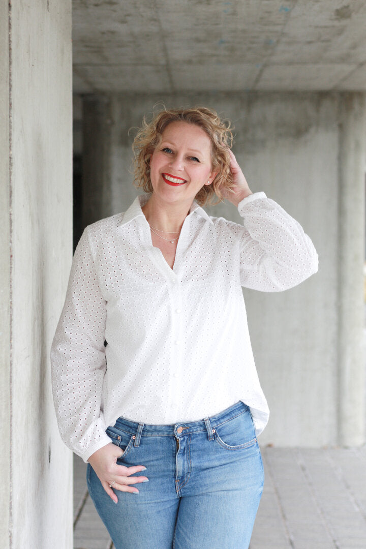 Designbeispiel: lillesol women No.94 Bluse "Brisa" mit Video-Nähanleitung