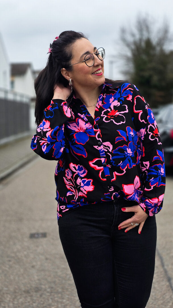 Designbeispiel: lillesol women No.94 Bluse "Brisa" mit Video-Nähanleitung