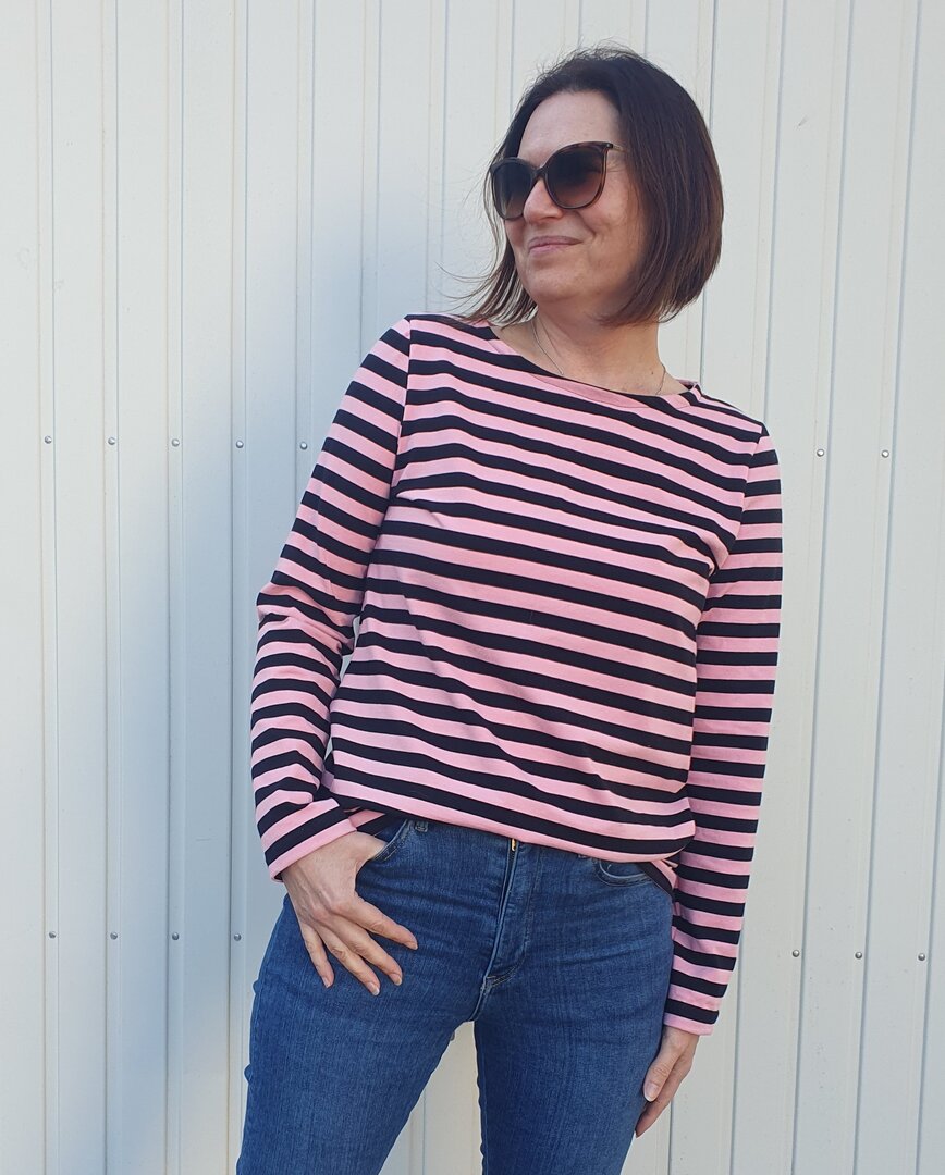 Ebook / Schnittmuster lillesol women No.95 Breton Shirt * mit Video-Nähanleitung*
