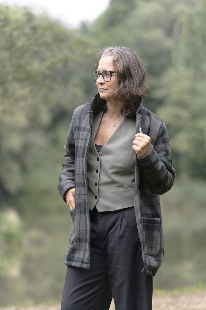 Designbeispiel: lillesol women No.98 Kurzmantel "Tavia"