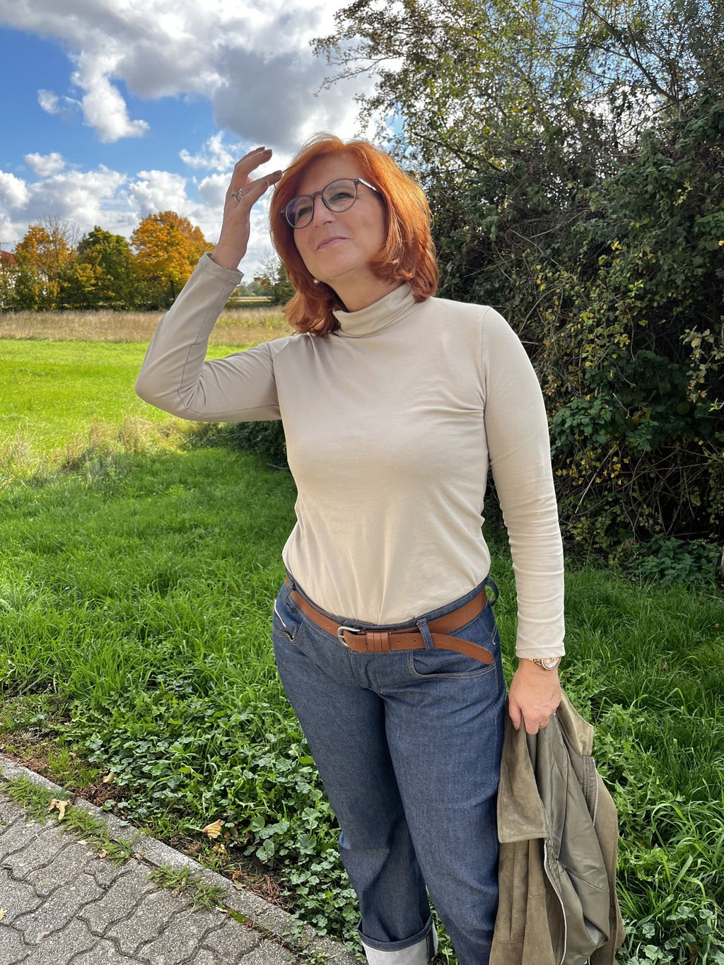Designbeispiel: lillesol women No.99 Slim Fit Rollkragenpulli