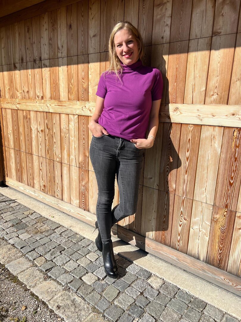 Designbeispiel: lillesol women No.99 Slim Fit Rollkragenpulli