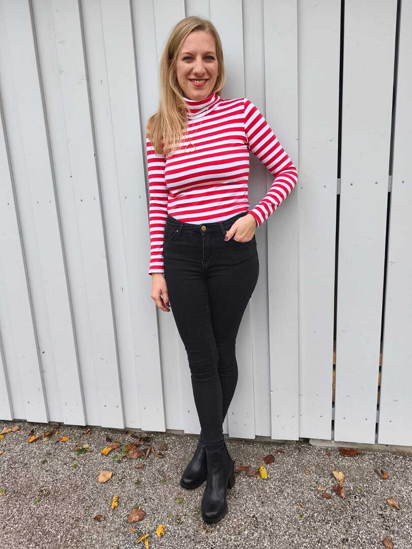 Designbeispiel: lillesol women No.99 Slim Fit Rollkragenpulli