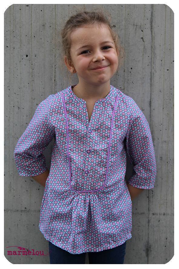 Designbeispiel: lillesol stars No.14 Evita-Bluse