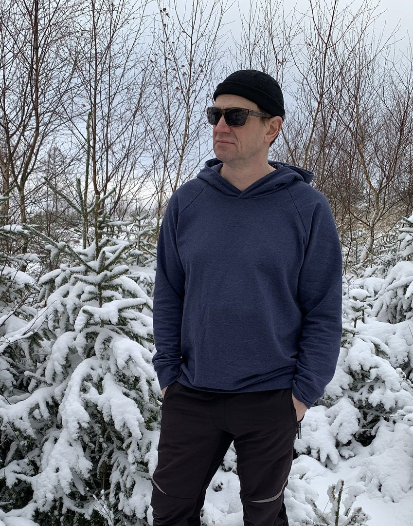 Ebook / Schnittmuster lillesol men No.2 Raglan-Hoodie *mit Video Nähanleitung*