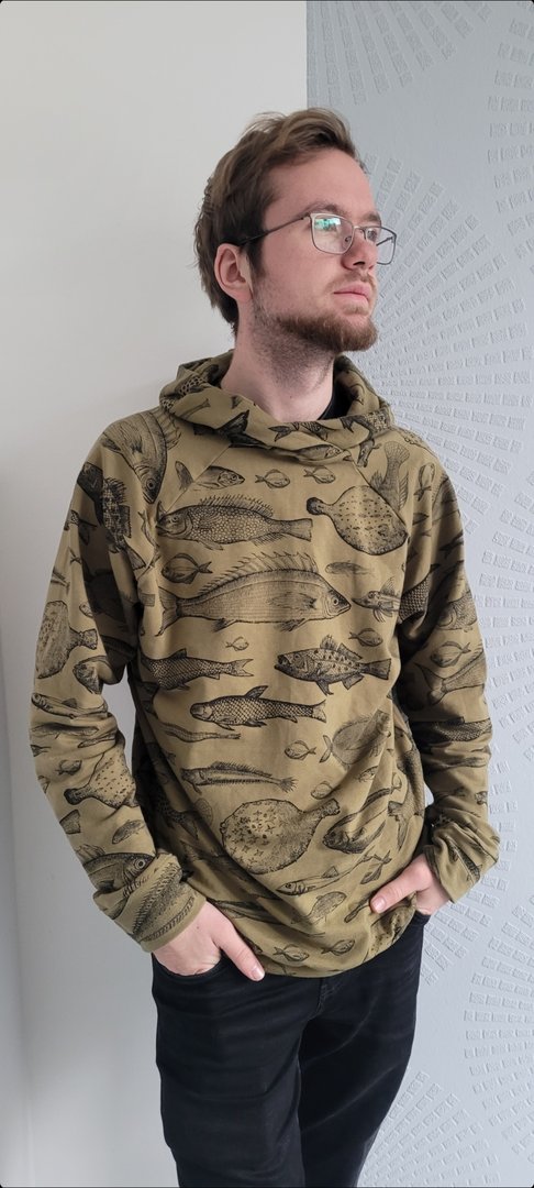 Designbeispiel: lillesol men No.2 Raglan-Hoodie