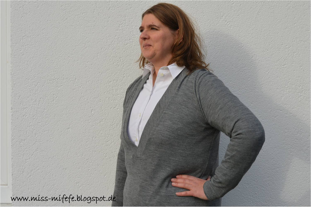 Designbeispiel: lillesol women No.24 Shirt mit V-Ausschnitt