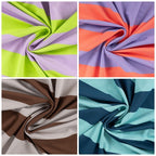 French Terry Block-Streifen - lavendel/lime