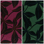 Viskose Satin Leaves - green