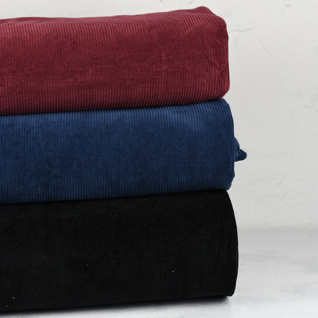 Cord Jersey - elastisch mit klassischer Rillenstruktur - taupe