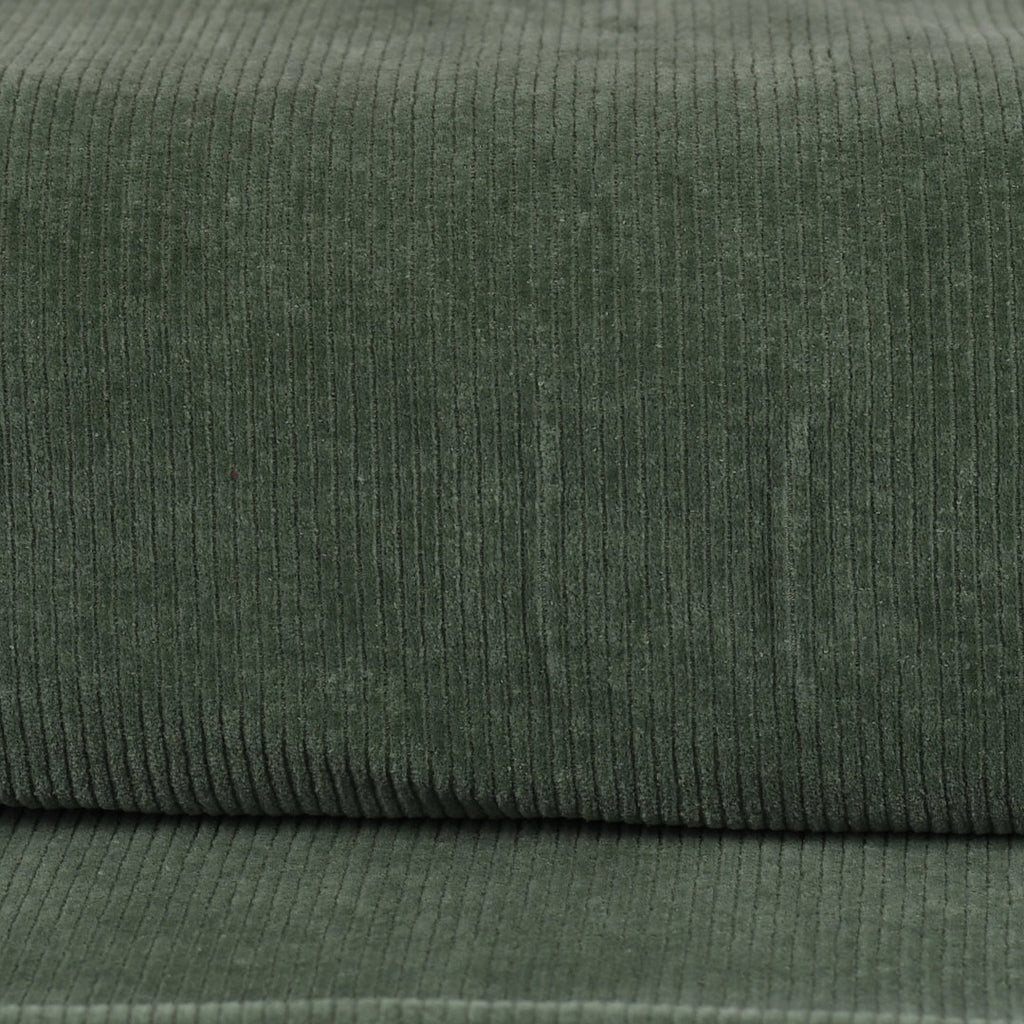 Cord Jersey - elastisch mit klassischer Rillenstruktur - khaki - Reststück 1,7M