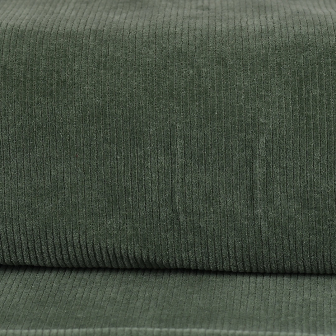 Cord Jersey - elastisch mit klassischer Rillenstruktur - khaki - Reststück 1,7M