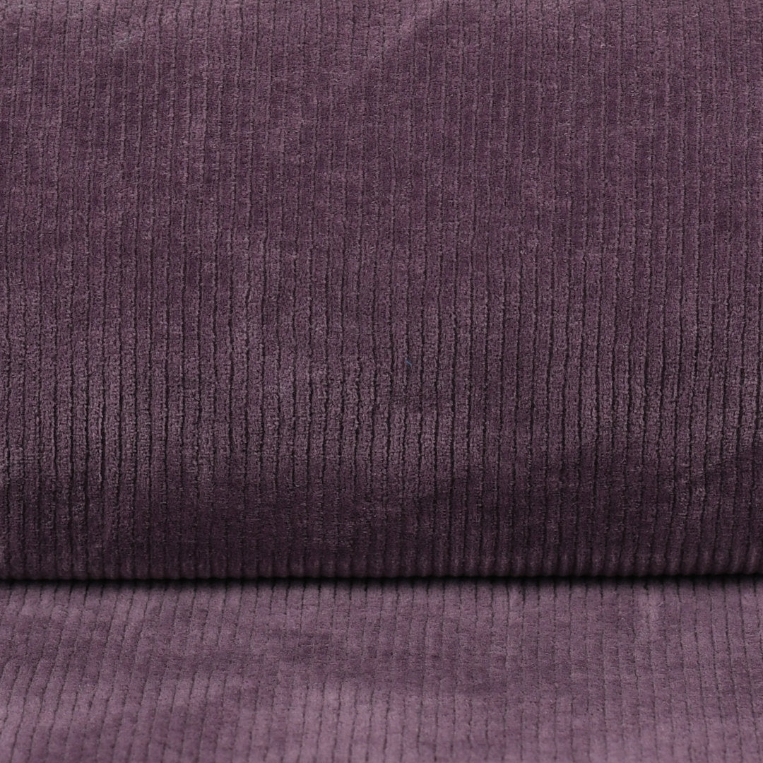 Cord Jersey - elastisch mit klassischer Rillenstruktur - mauve