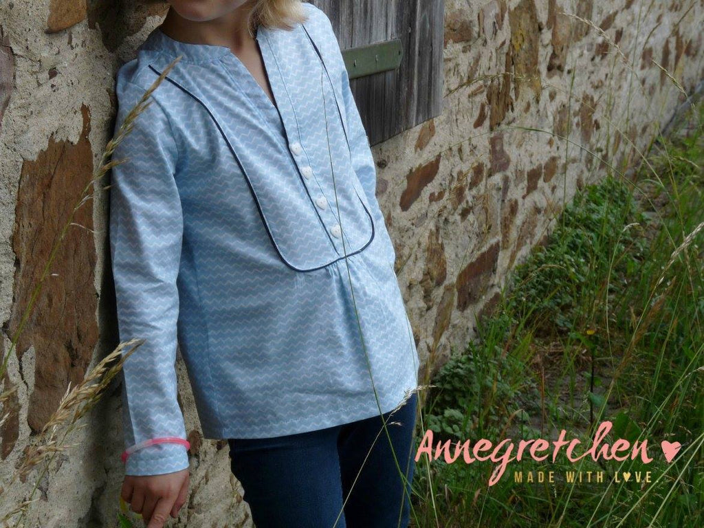 Designbeispiel: lillesol stars No.14 Evita-Bluse