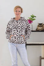 Modal French Terry "Aislingen" Swafing - animalprint nude/schwarz