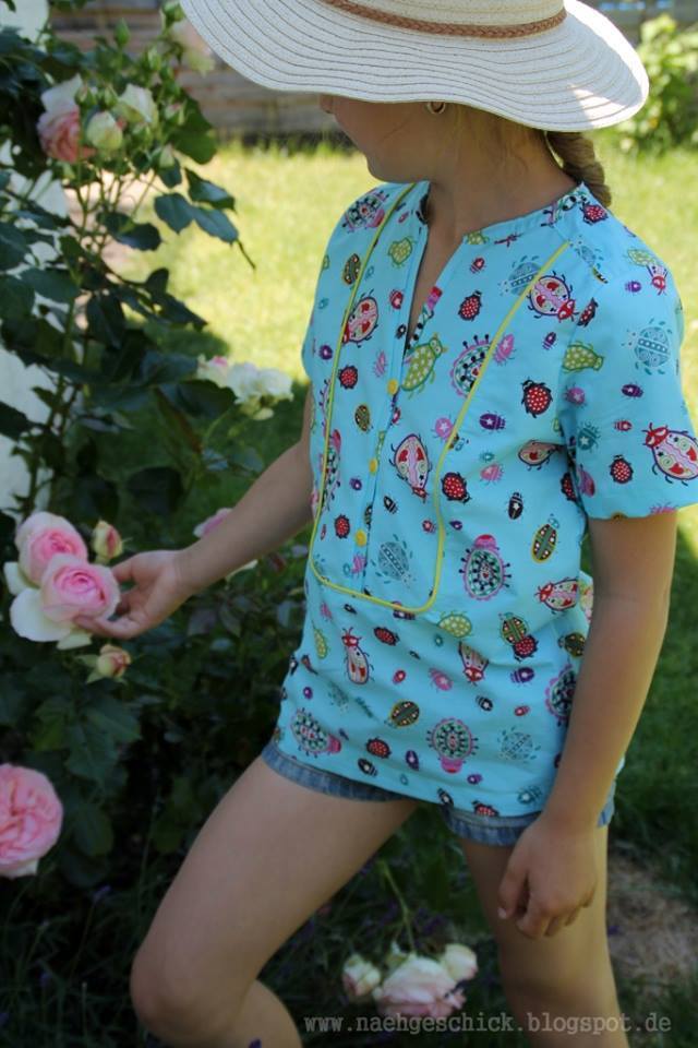 Designbeispiel: lillesol stars No.14 Evita-Bluse