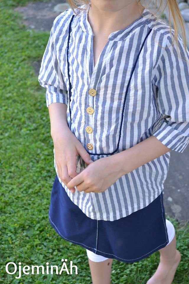 Designbeispiel: lillesol stars No.14 Evita-Bluse