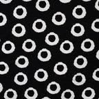 Viskosejersey schwarz/weiß - circles