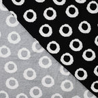 Viskosejersey schwarz/weiß - circles