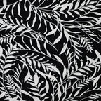 Viskosejersey schwarz/weiß - Leaves