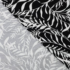 Viskosejersey schwarz/weiß - Leaves