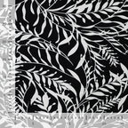 Viskosejersey schwarz/weiß - Leaves