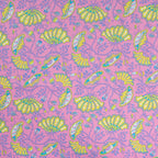 Baumwoll Voile "Flowers" - helllrosa/gelb