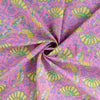 Baumwoll Voile "Flowers" - helllrosa/gelb