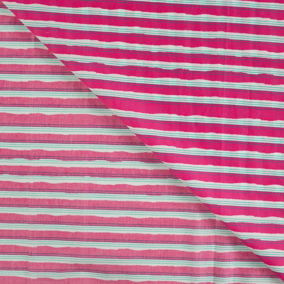 Baumwoll Voile "stripes" - pink