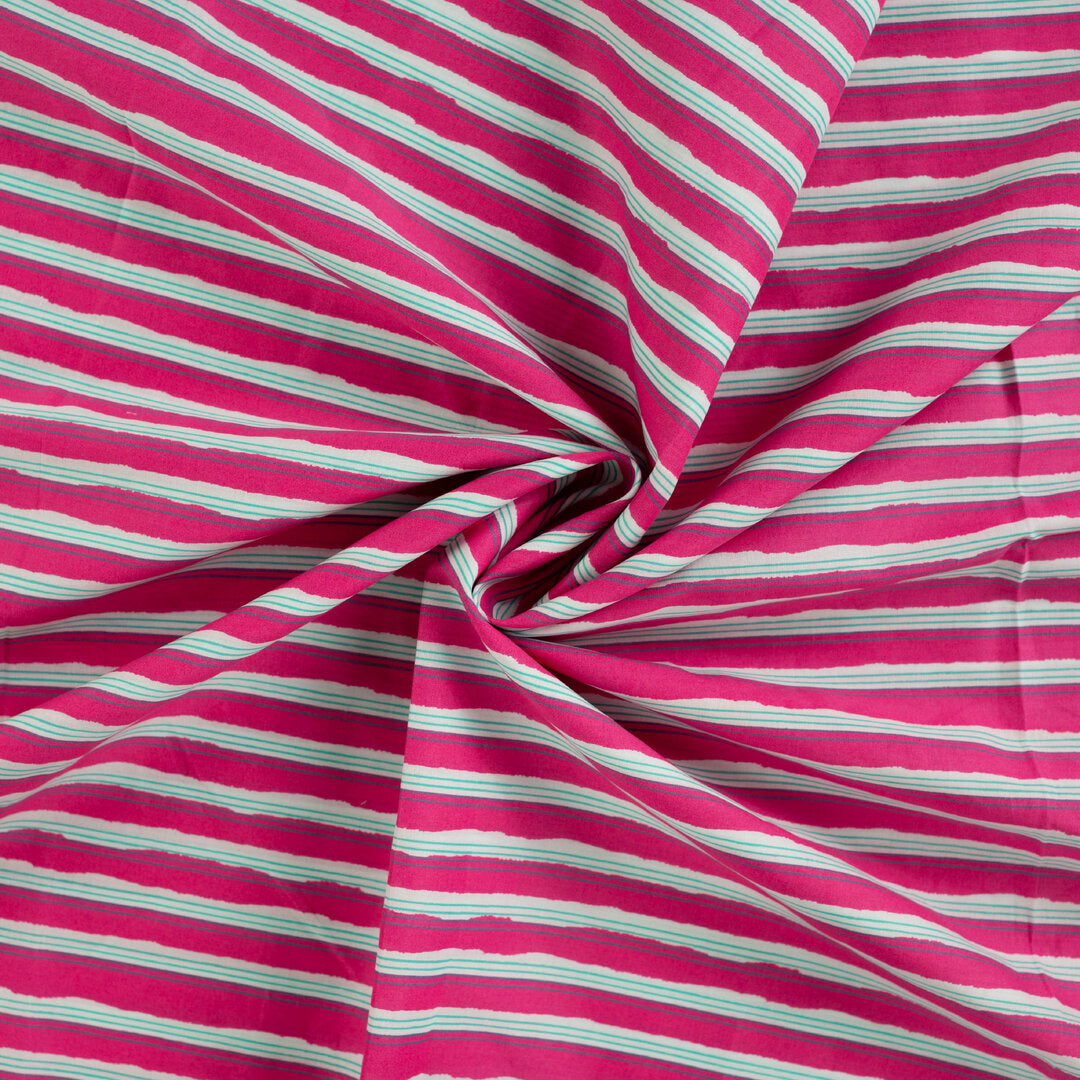Baumwoll Voile "stripes" - pink