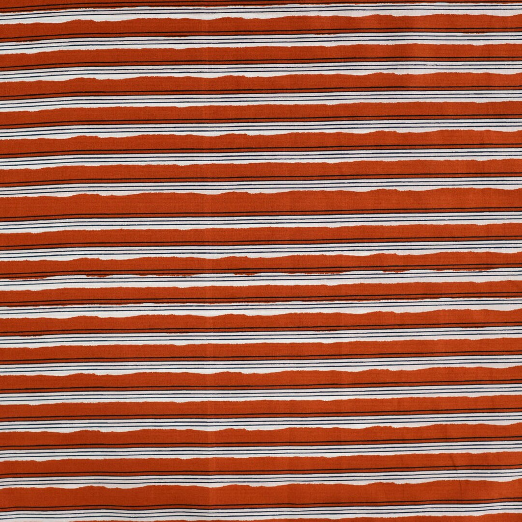Baumwoll Voile "stripes" - cognac