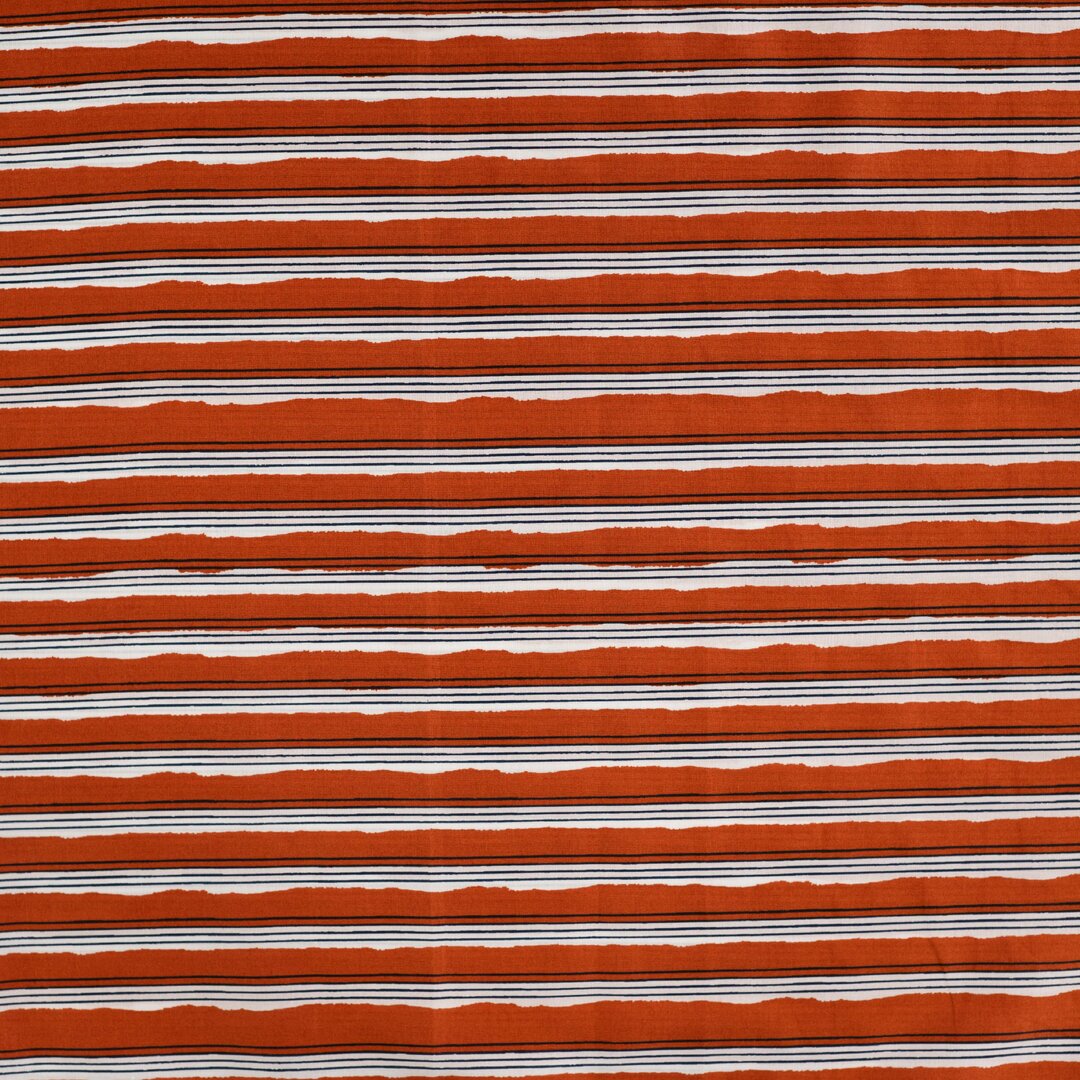 Baumwoll Voile "stripes" - cognac