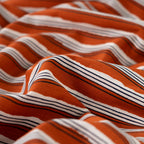 Baumwoll Voile "stripes" - cognac