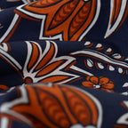 Baumwoll Voile "Flowers" - blau