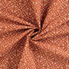 Baumwoll Voile "abstrakt" - cognac - Reststück 1,7m