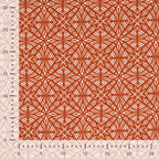 Baumwoll Voile "abstrakt" - cognac - Reststück 1,7m