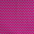 Baumwoll Voile "abstract" - dunkelpink/türkis