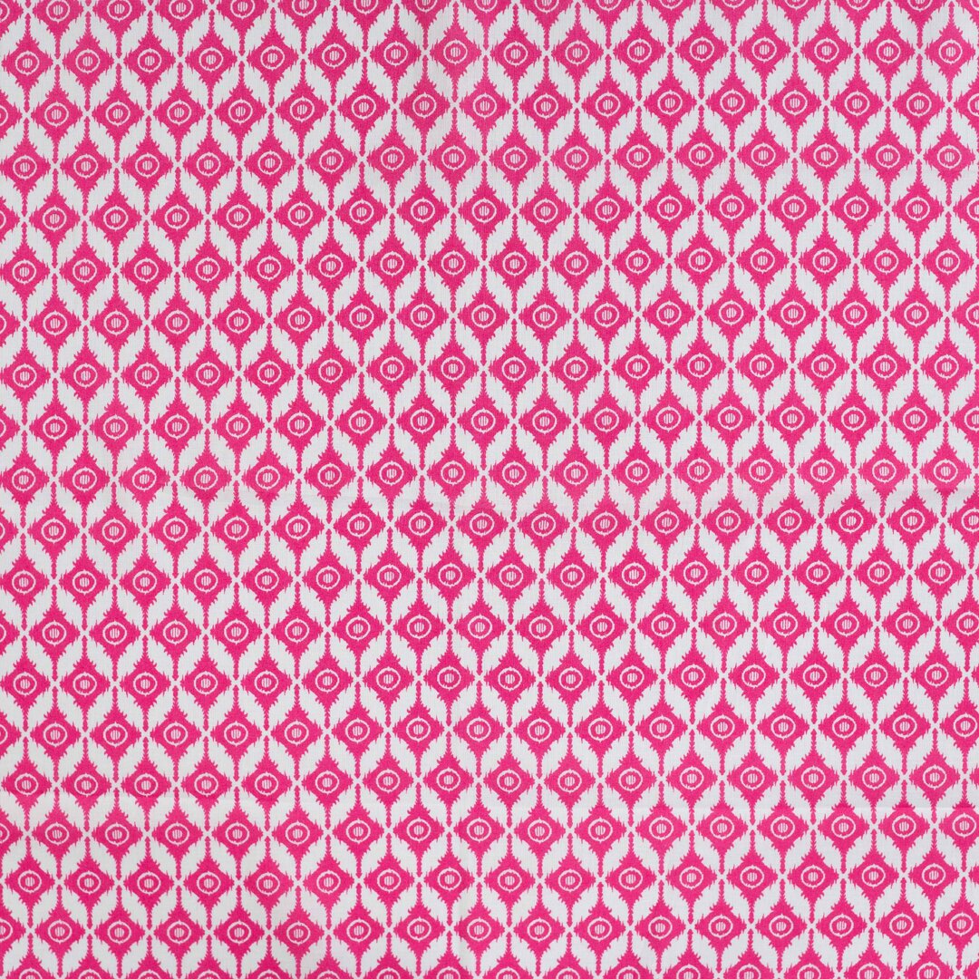Baumwoll Voile "abstract" - pink/weiß