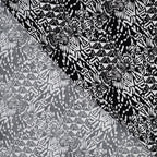 Viskose Popeline - weiß/schwarz abstract