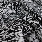 Viskose Popeline - weiß/schwarz abstract